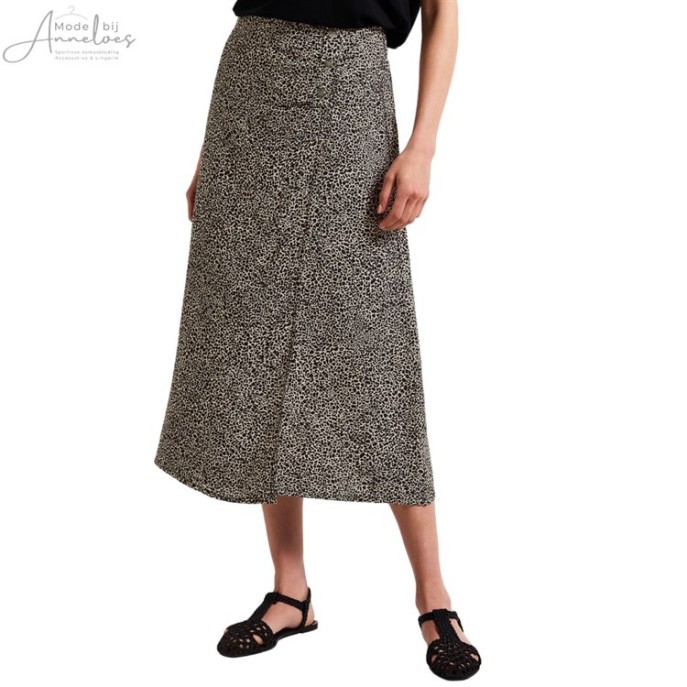 S Street One rok 361724 overslag Zwart Zand printje